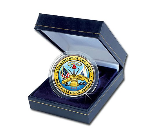 Armed Forces Commemorative Colorized JFK Half Dollar - Army
