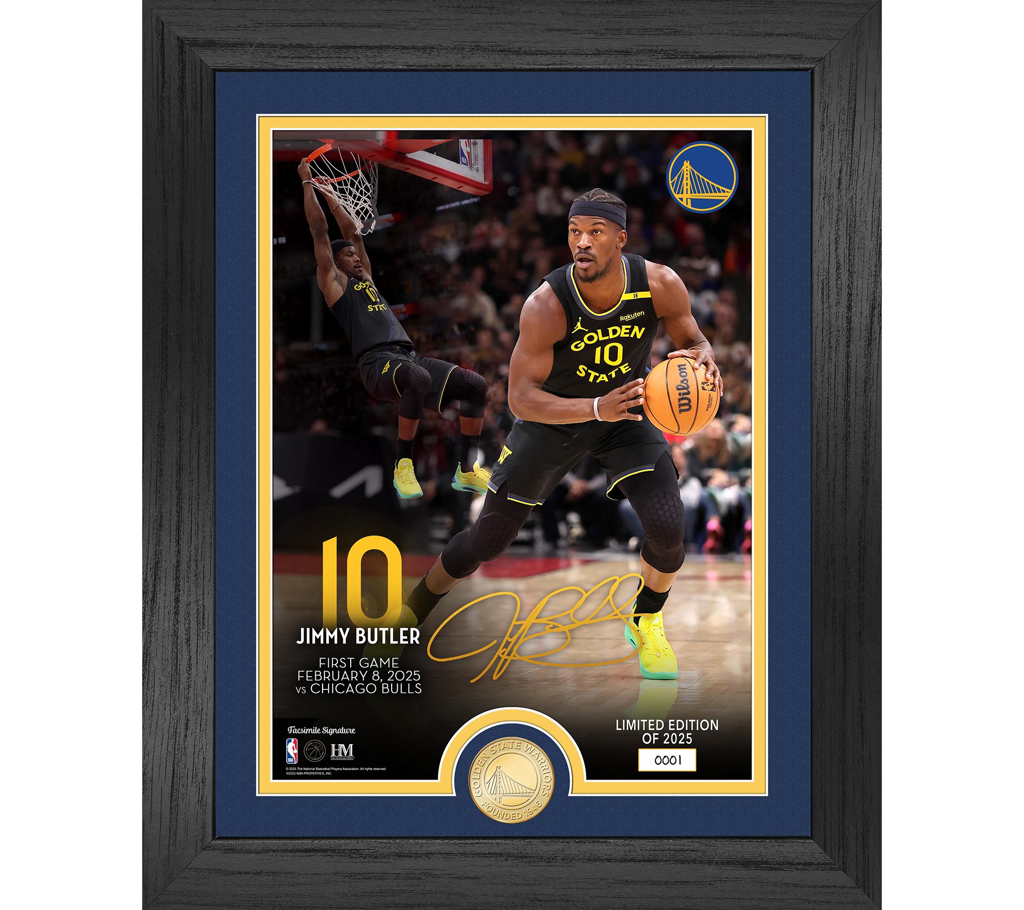 Highland Mint Jimmy Butler Golden State Warriors Brnz Photo