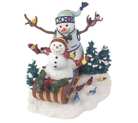 Lenox Porcelain Handpainted Snowmen Figurine - QVC.com