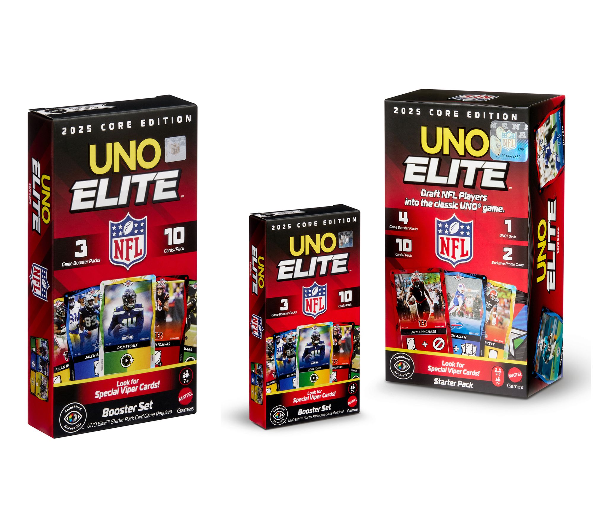 "As Is" UNO Elite Mattel 2025 Core Edition Starter & 2 Booster Pks