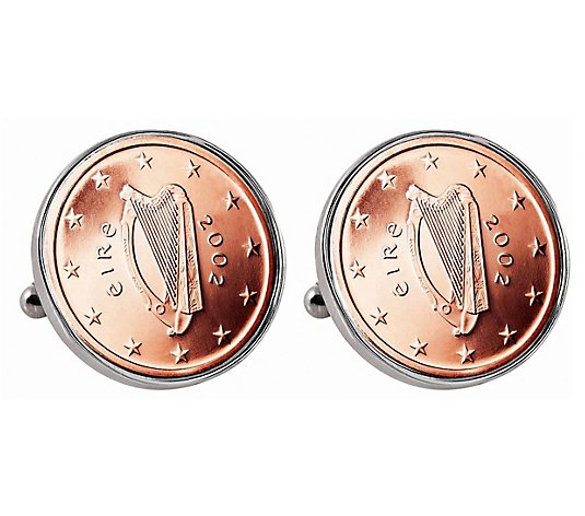 Irish Two Euro Coin Cufflinks