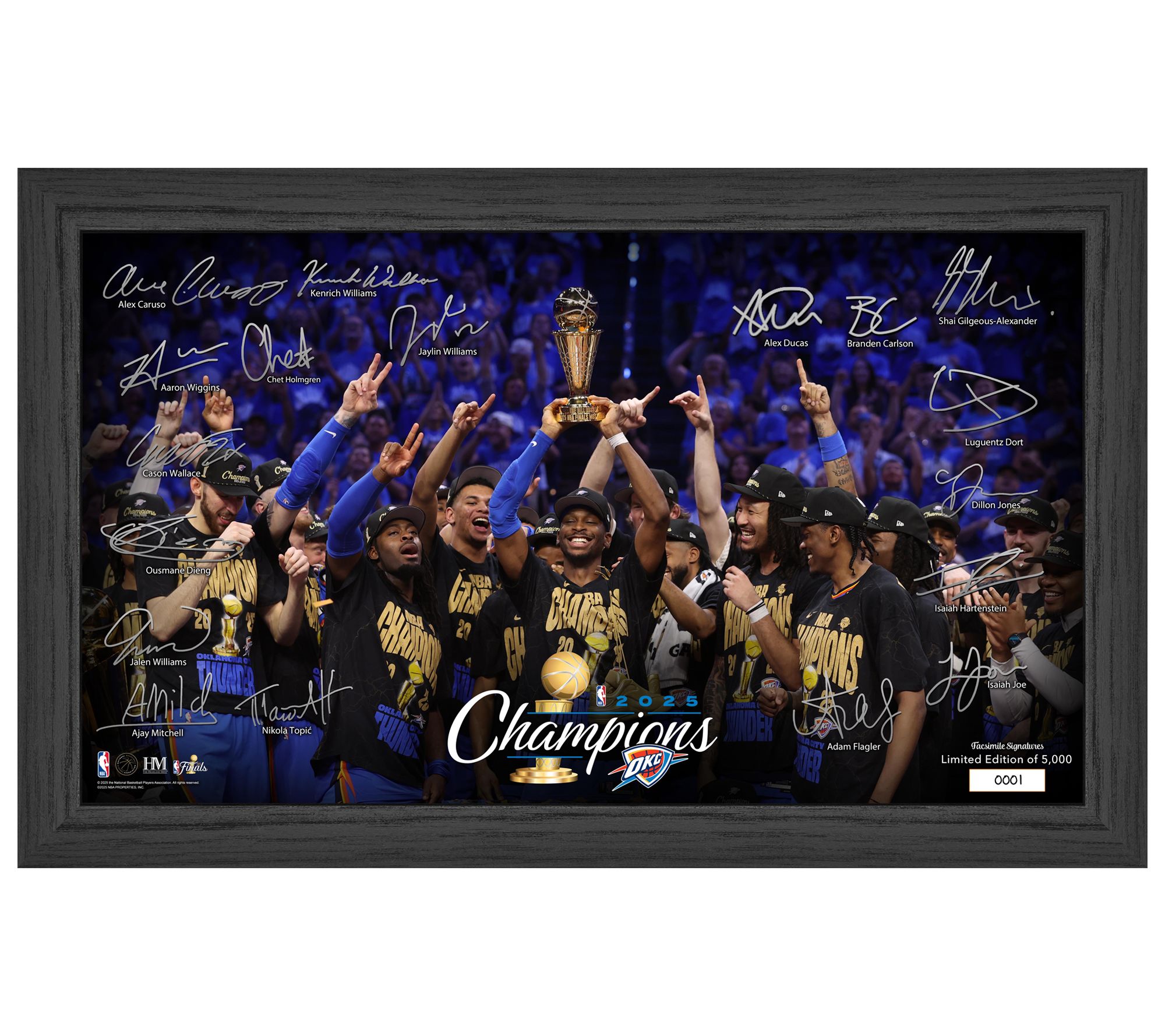 Highland Mint Oklahoma City Thunder 2025 NBA Champs Frame