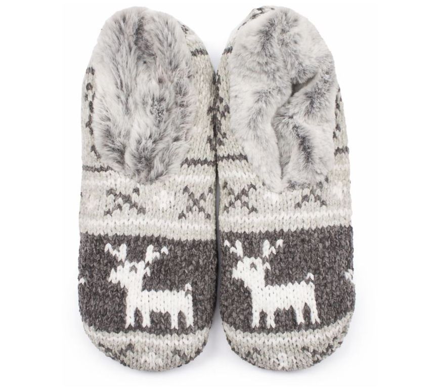 MinxNY Faux Fur Moose Slippers Infused w/ Neroli & Shea Butter
