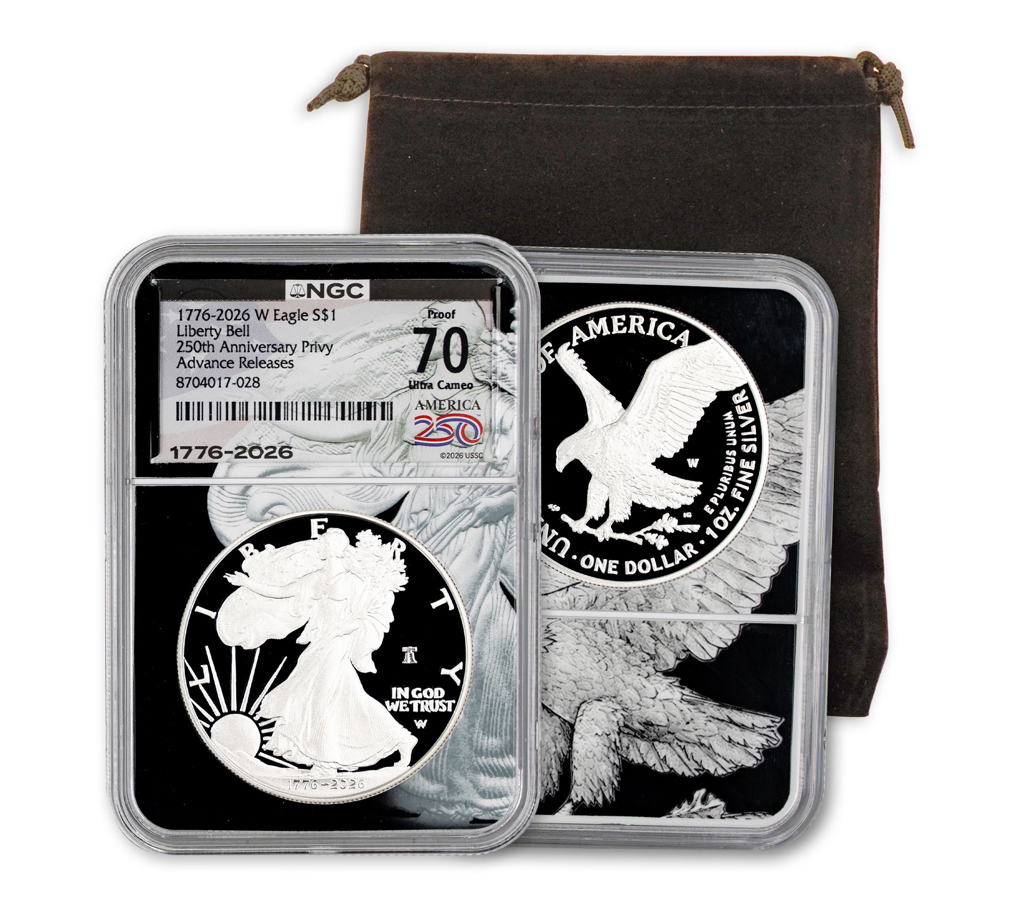 2026 Silver Eagle Proof Black Eagle Core NGC70 Advan Releases