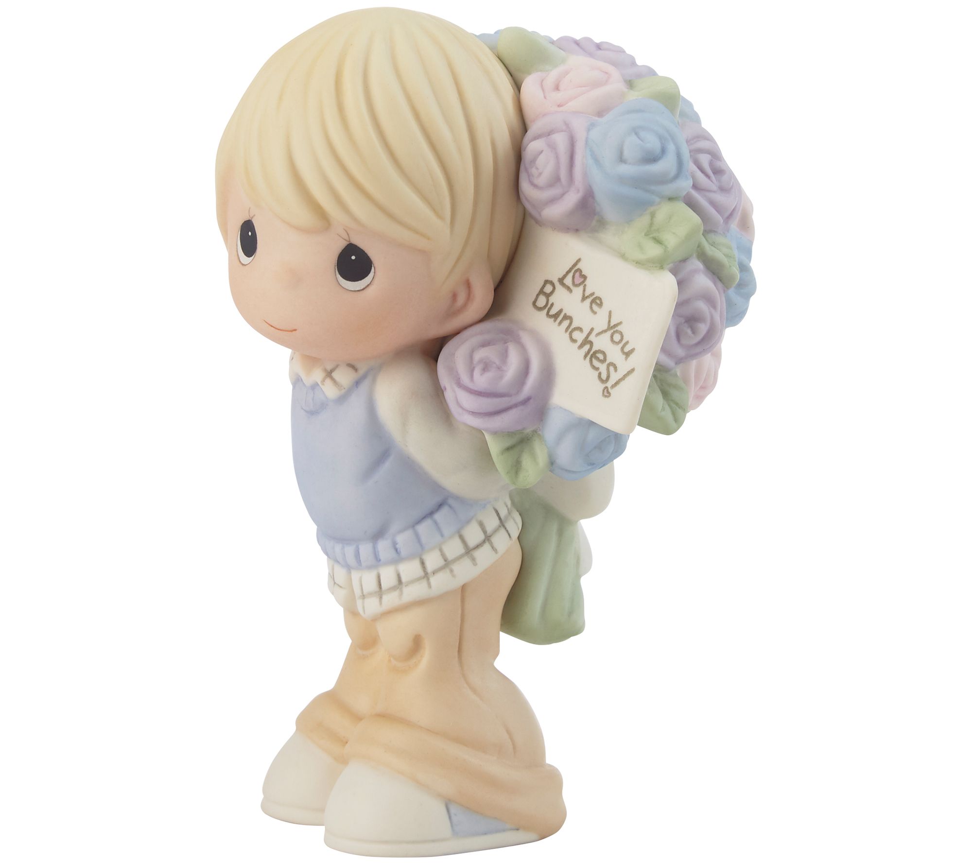 Precious Moments' Boy with Flowers Behind Back Figurine - QVC.com