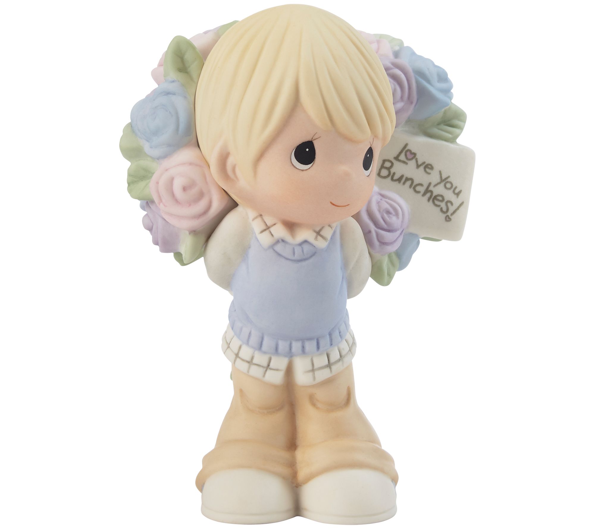 Precious Moments' Boy with Flowers Behind Back Figurine - QVC.com