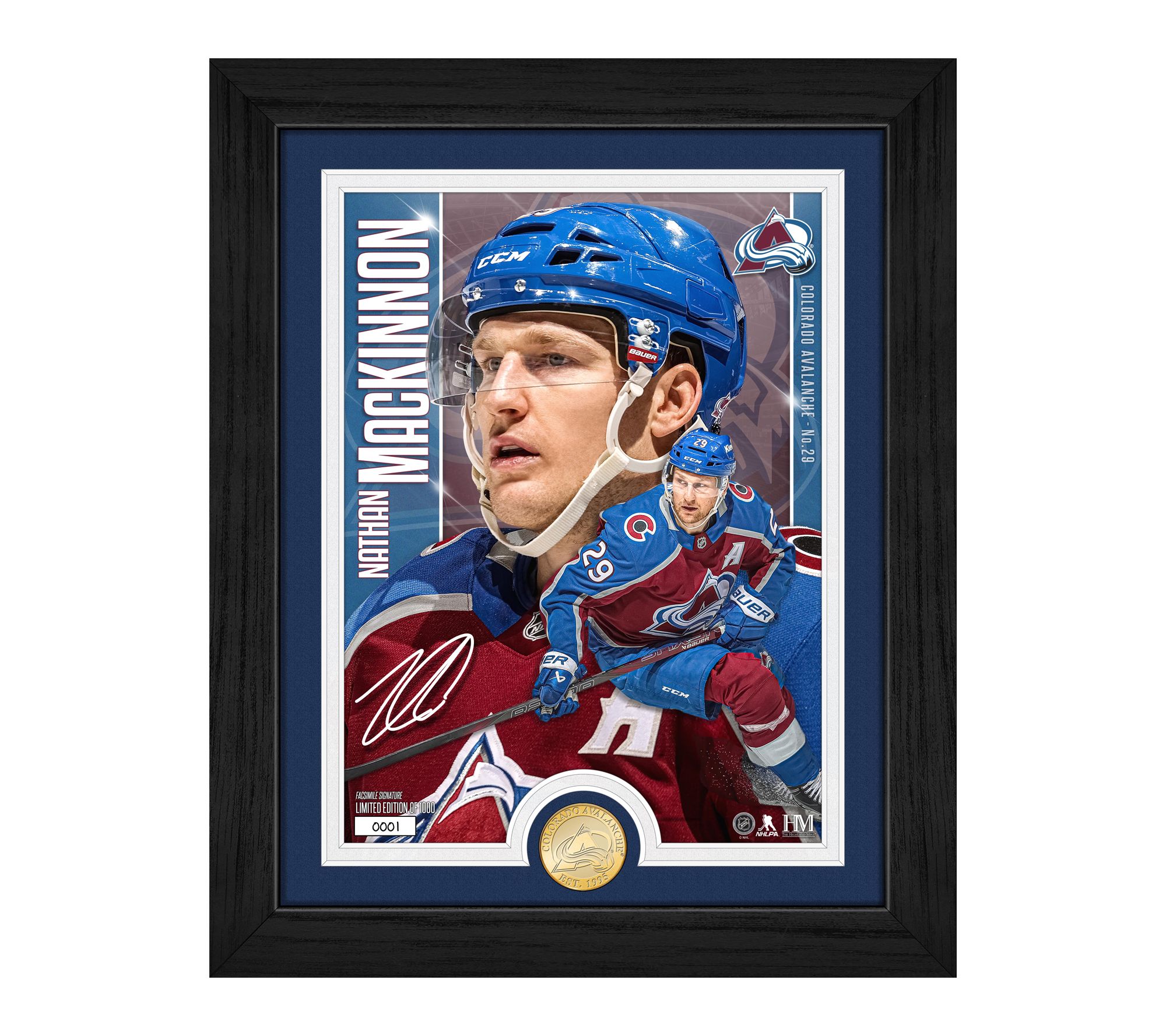 Highland Mint Nathan McKinnon Colorado Avalanche Bronze Coin
