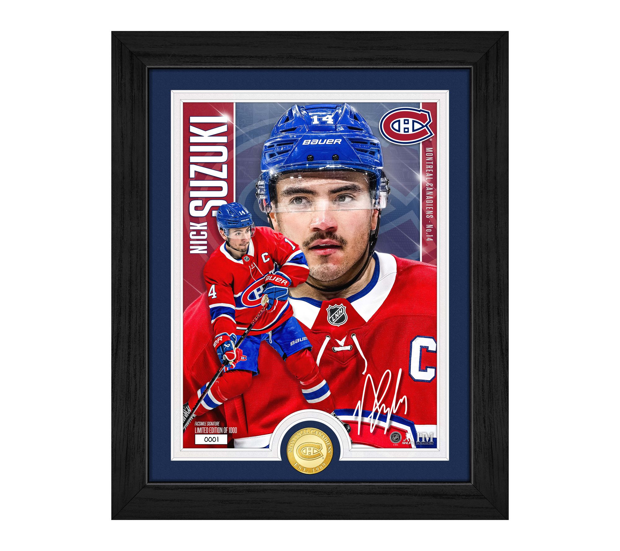 Highland Mint Nick Suzuki Montreal Canadiens Bronze Coin