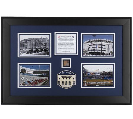 New YorkYankees Stadium Framed Collage Photo with Dirt and StadiumLogo ...