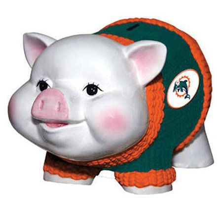 Miami Dolphins Ceramic Piggy Bank