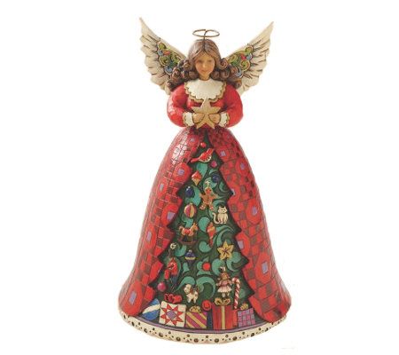 Jim Shore Heartwood Creek Christmas Tree Musical Angel - Page 1 — QVC.com