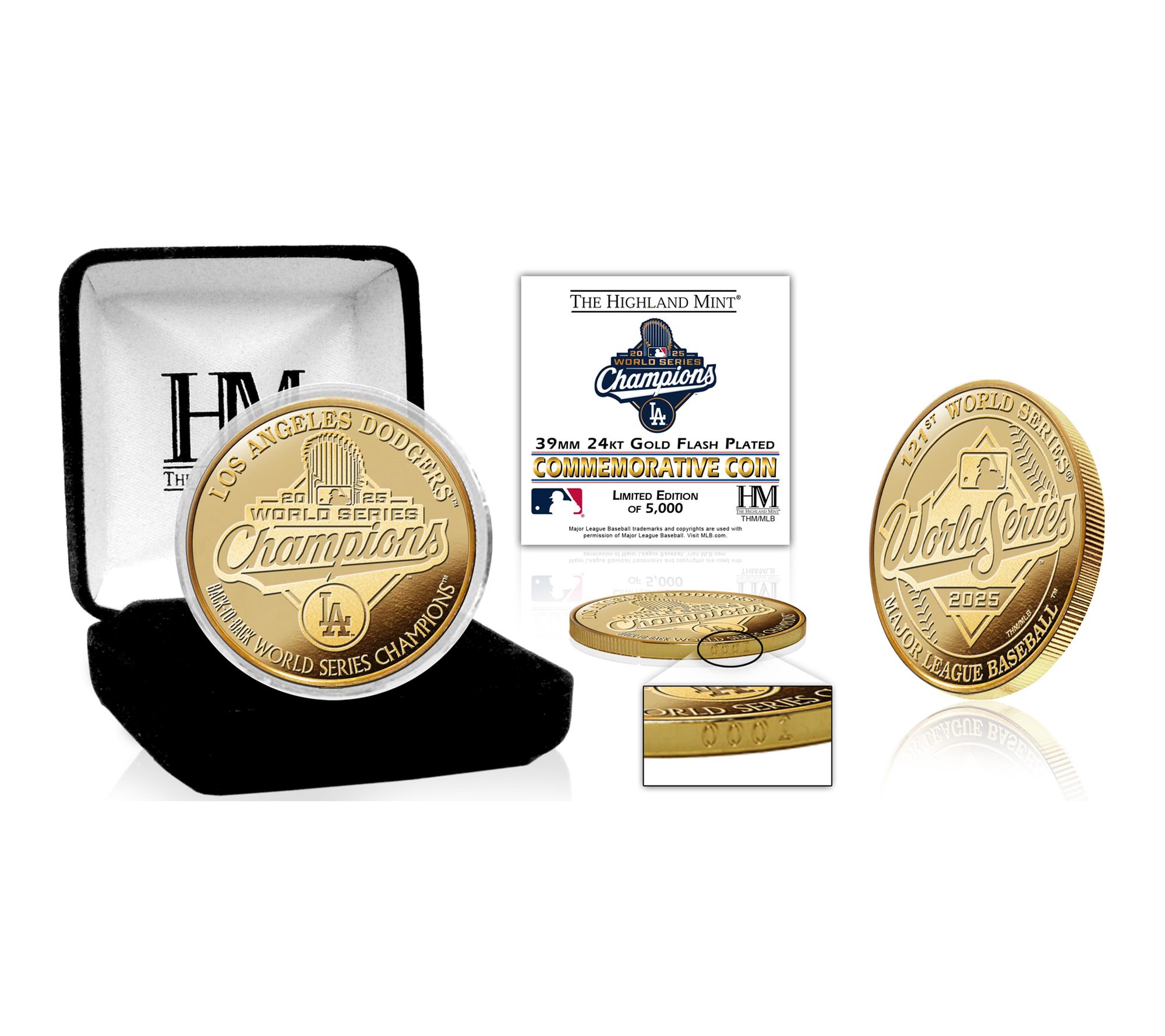 Highland Mint LA Dodgers 2025 World Series Champs Coin