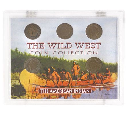 15 Piece Wild West Coin Collection w Vinyl Case QVC