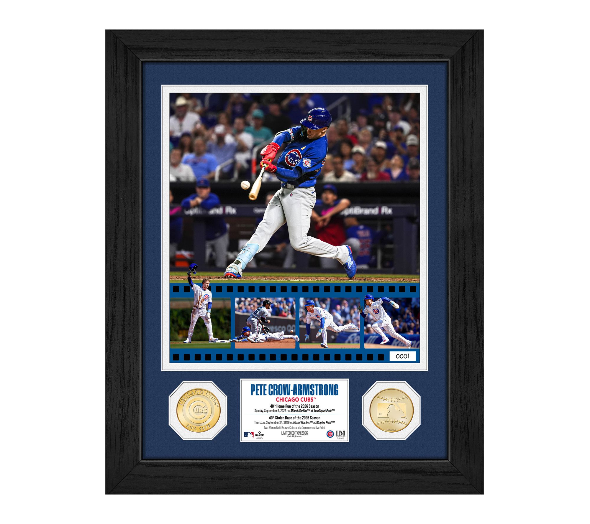 Pete Crow -Armstrong Dual Threat 40/40 Bronze Coin Photo Mint