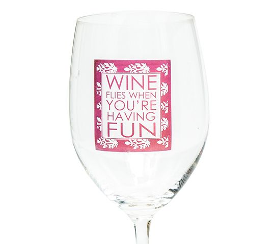Mary Phillips Wine Flies Giftable Wine Glass