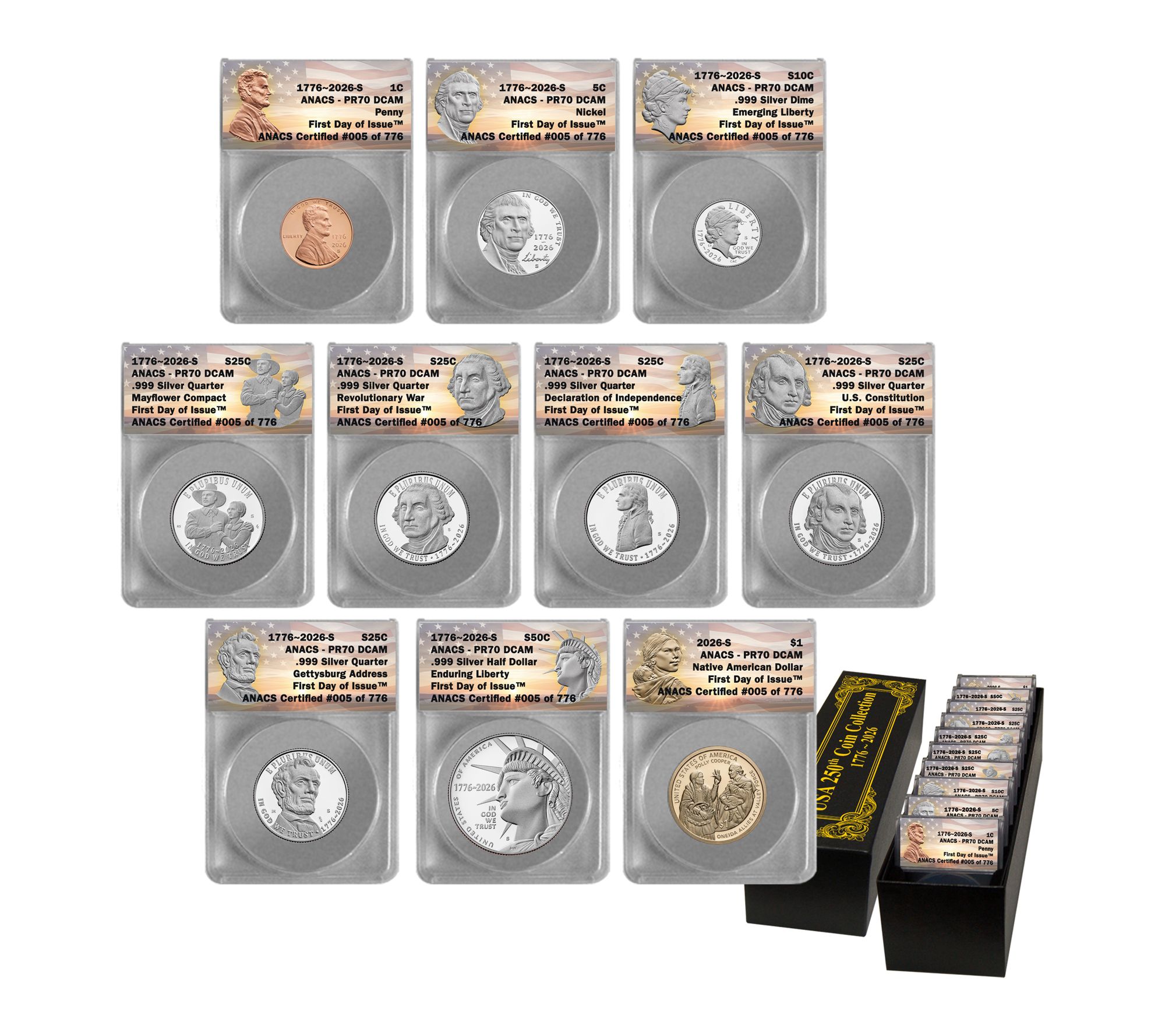 2026 Silver Proof Set ANACS PR70 FDOI LE 776