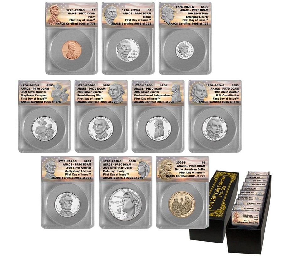2026 Silver Proof Set ANACS PR70 FDOI LE 776