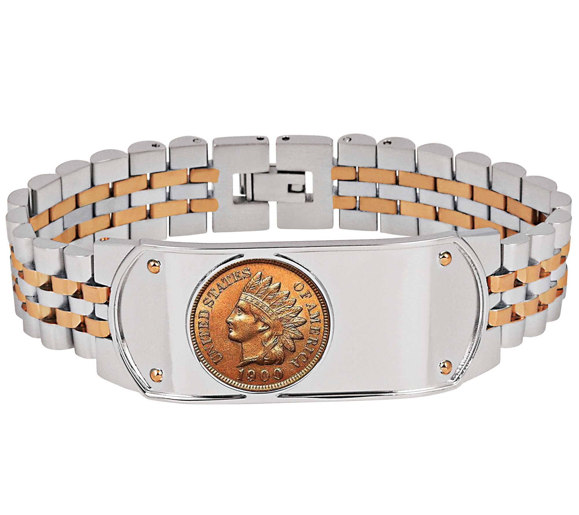 American Coin Treasures Men's Indian Head PennyBracelet