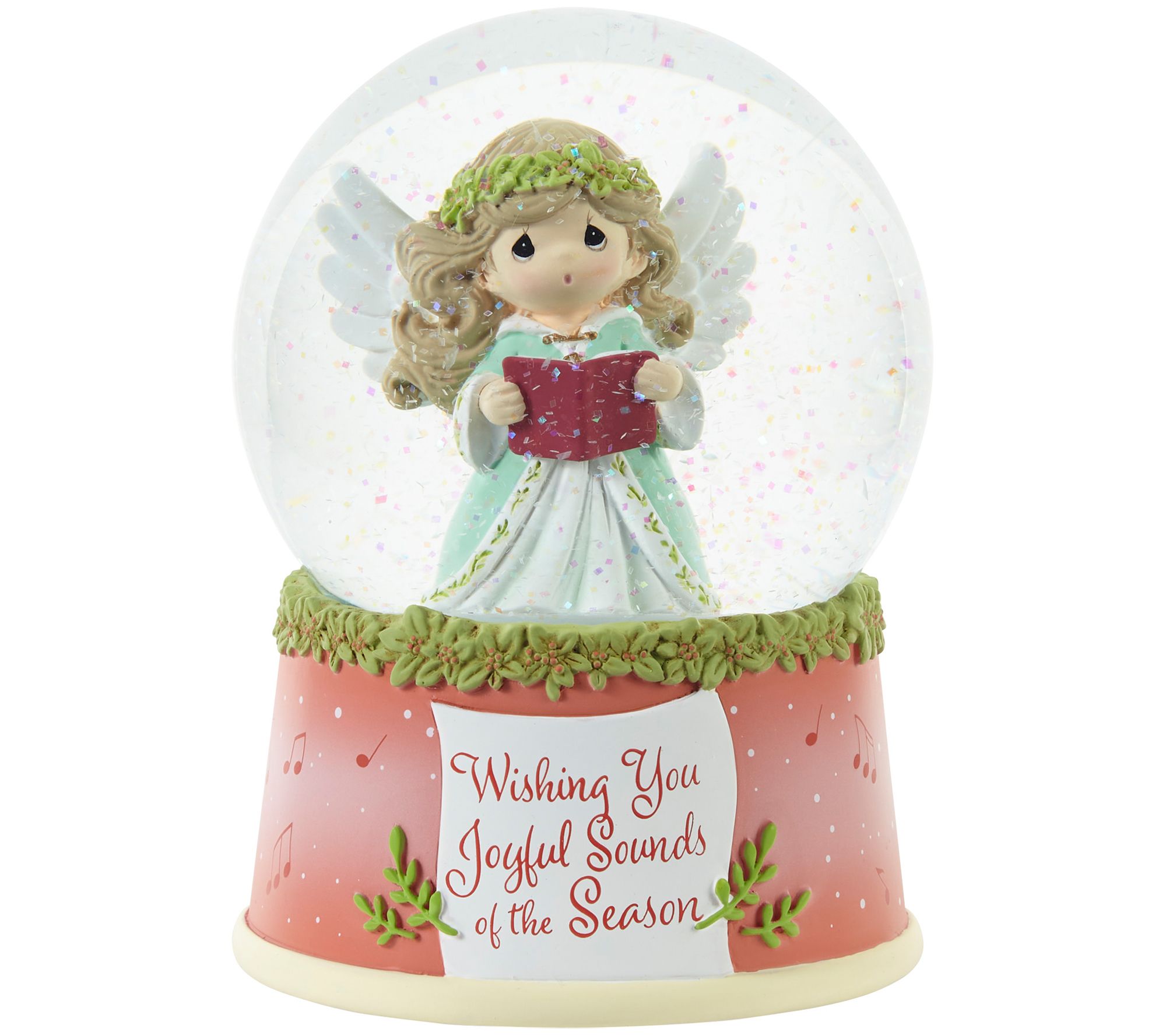Precious Moments Annual Angel Musical Snow Glob e