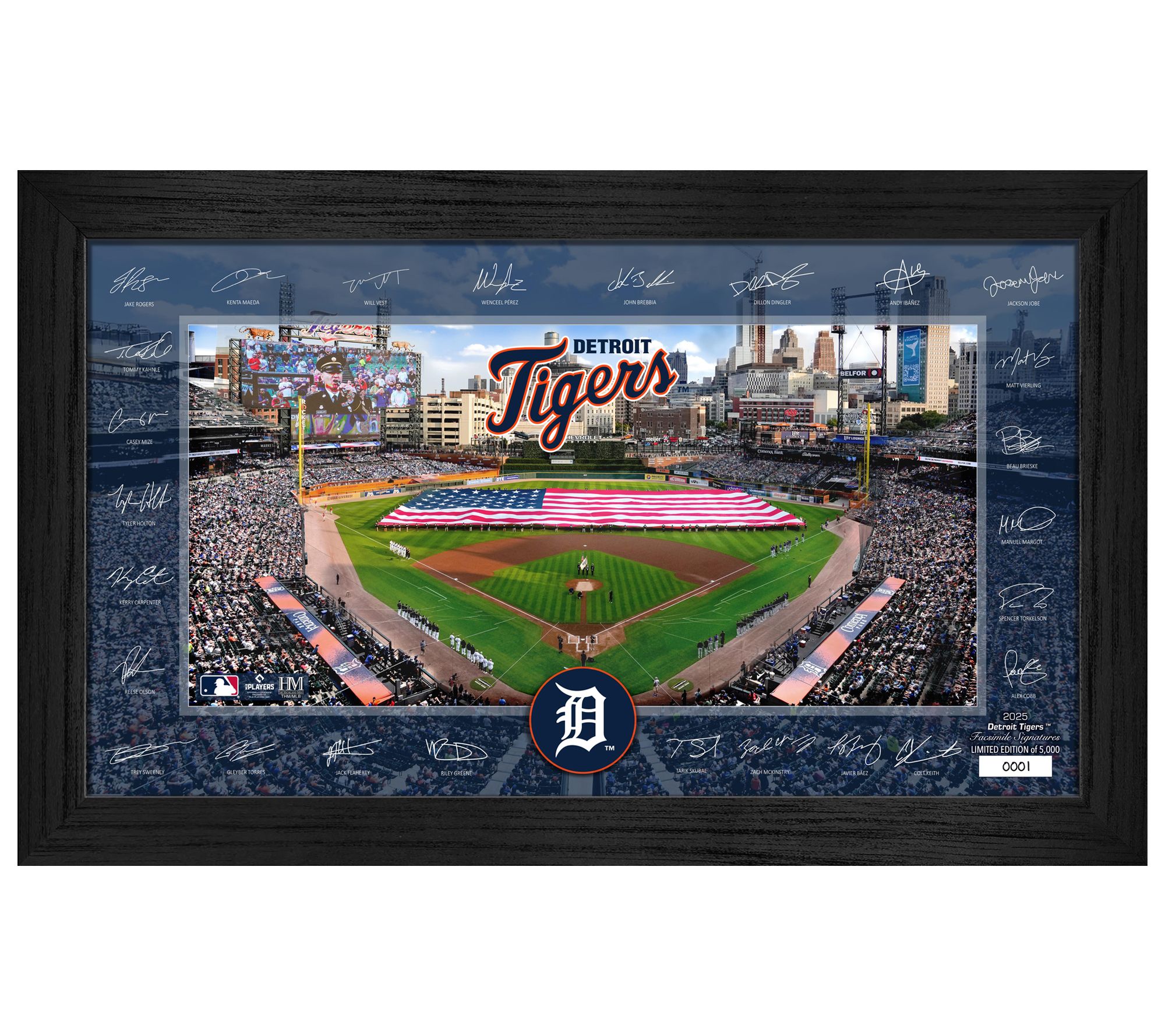 Highland Mint Detroit Tigers 2025 Signature Field Frame