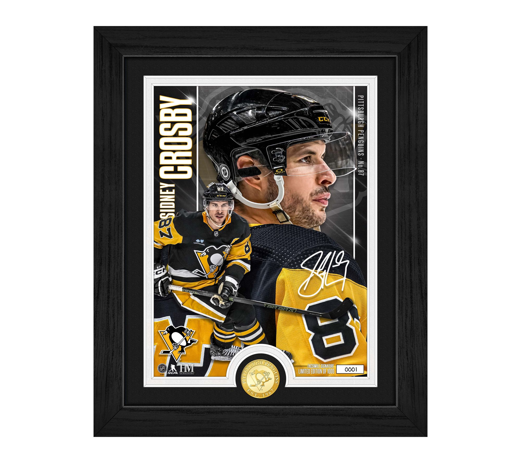 Highland Mint Sidney Crosby Pittsburgh PenguinsBronze Coin