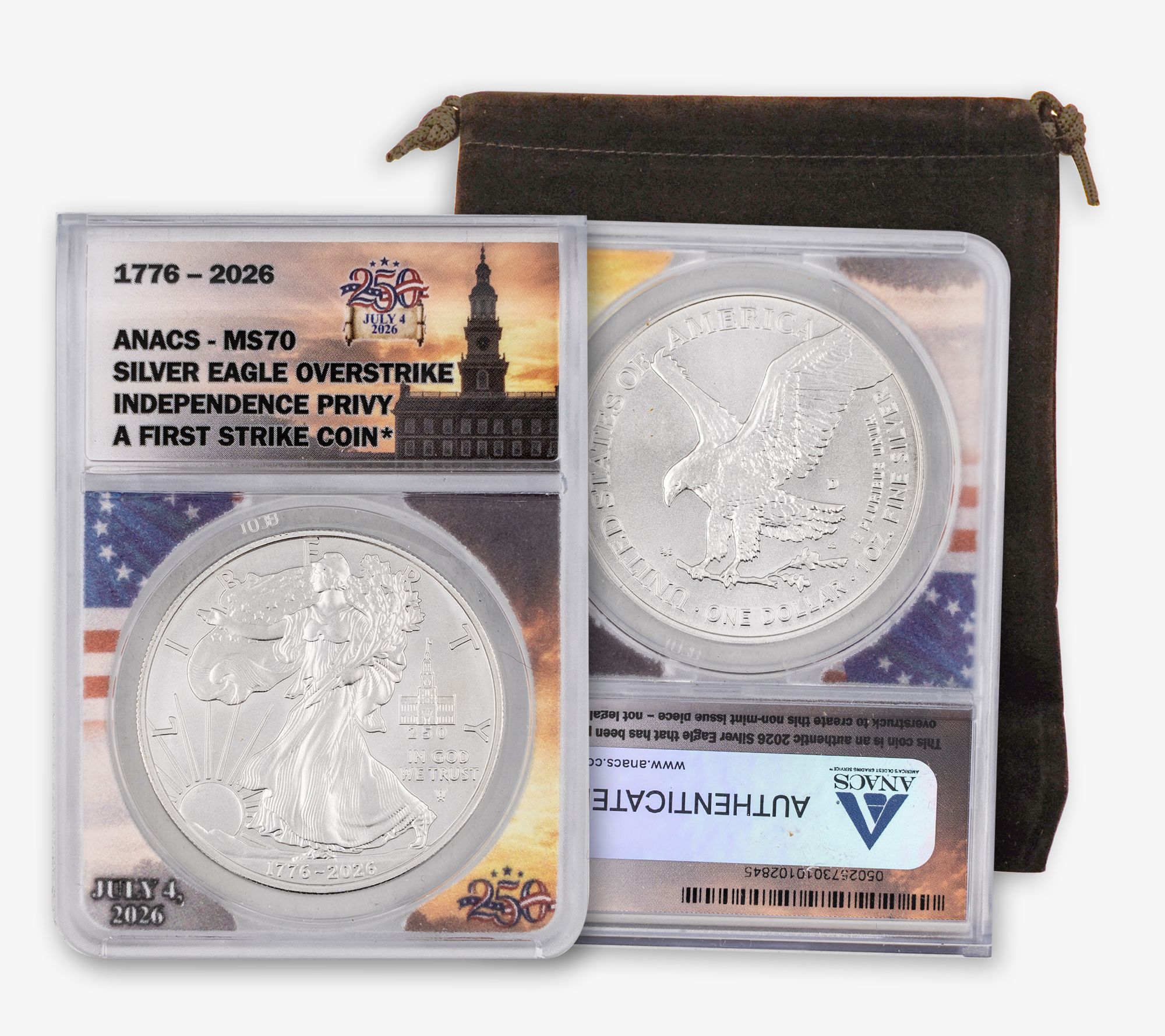 定価7万円 Carrs Sterling Silver 20x15cm 新品 2026 Silver Eagle Daniel Carr - Independence Hall - ANACS 70 - QVC.com