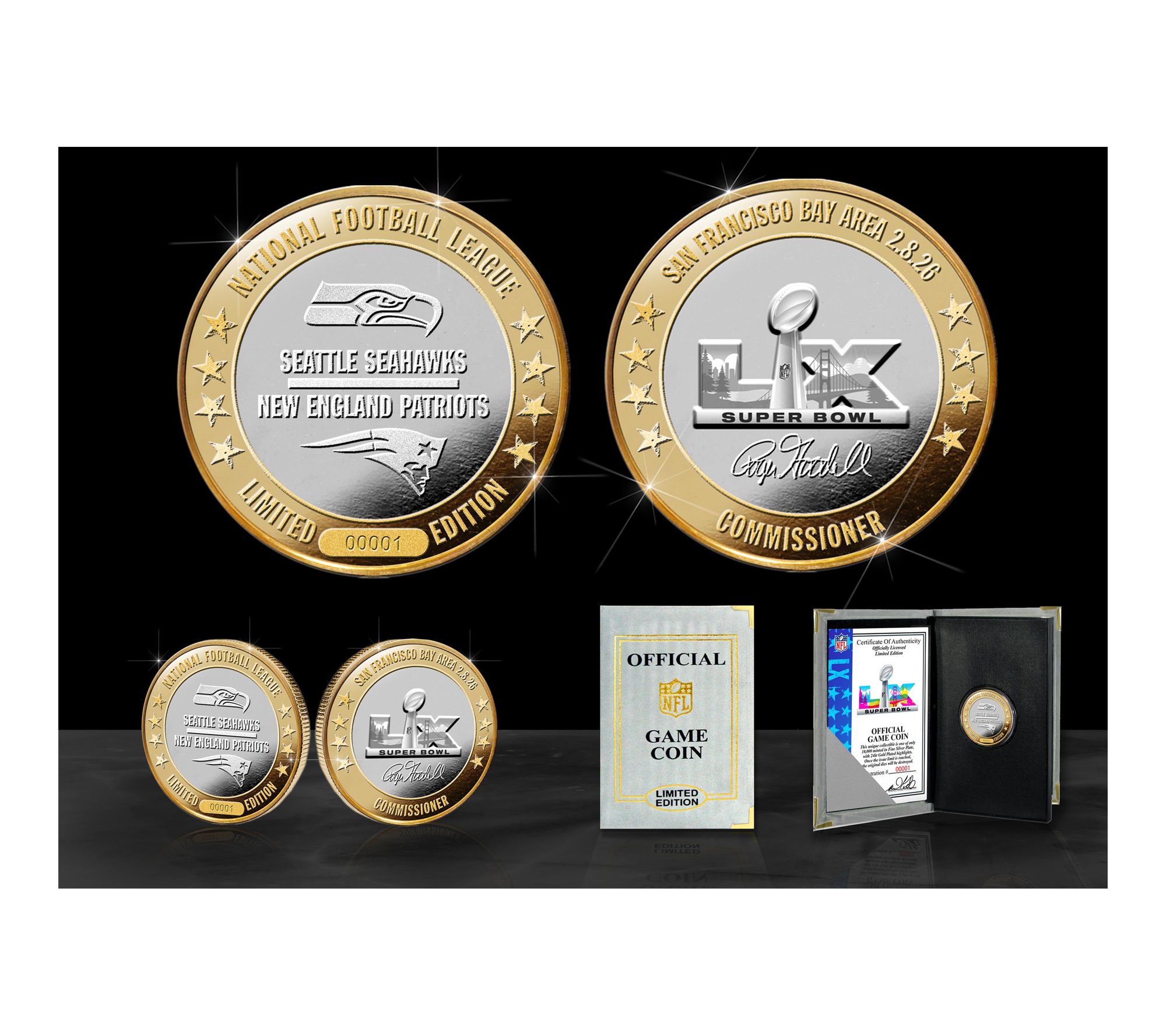 Super Bowl LX Official 2-Tone Gold and Silver G me Coin