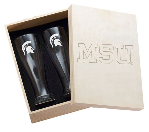 Wendell August NCAA 2pc Pilsner CollectorsBox Set