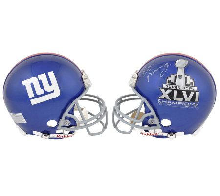 Super Bowl XLVI Eli Manning Autographed Pro Line Game Helmet 