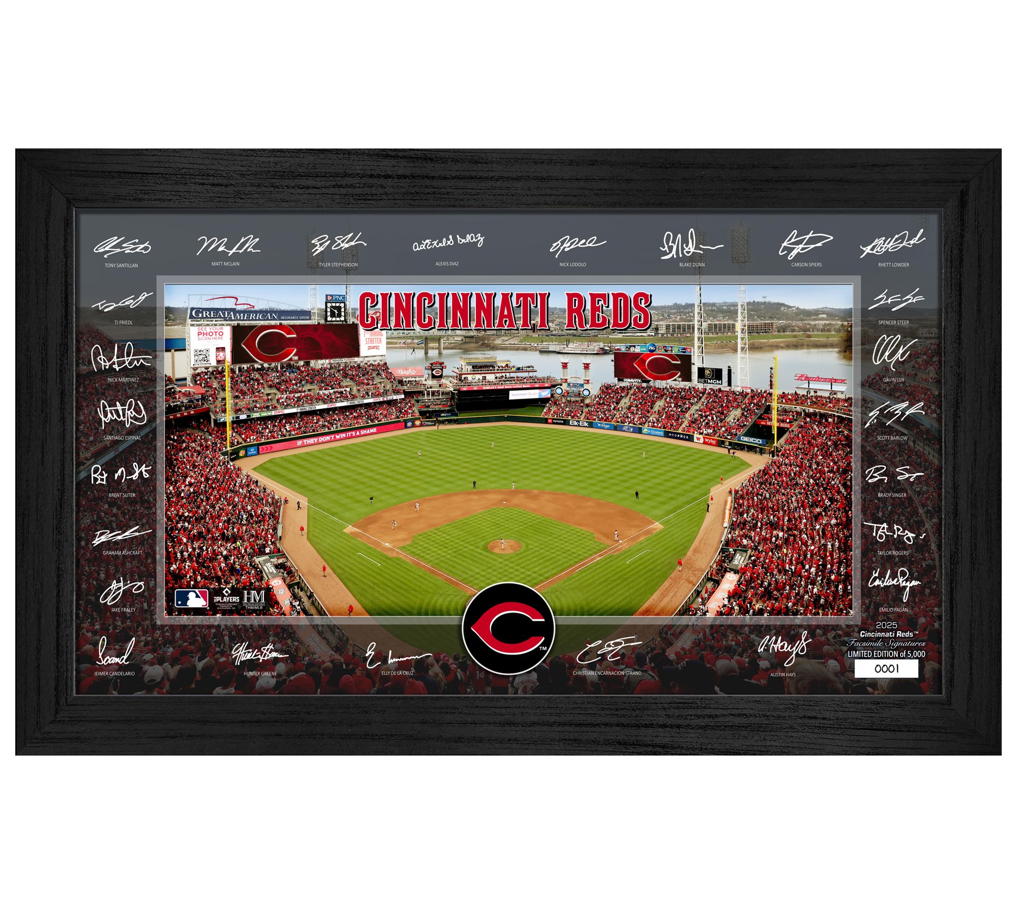 Highland Mint Cincinnati Reds 2025 Signature Field Frame