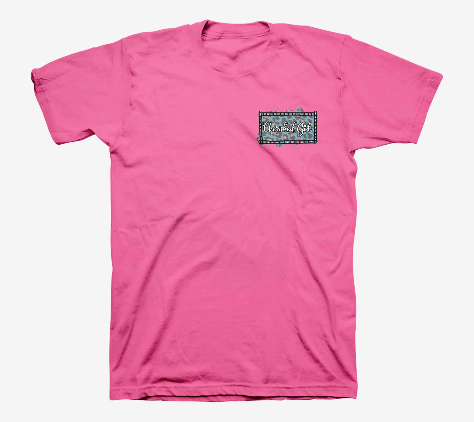 Cherished Girl Adult T - Leopard Cross
