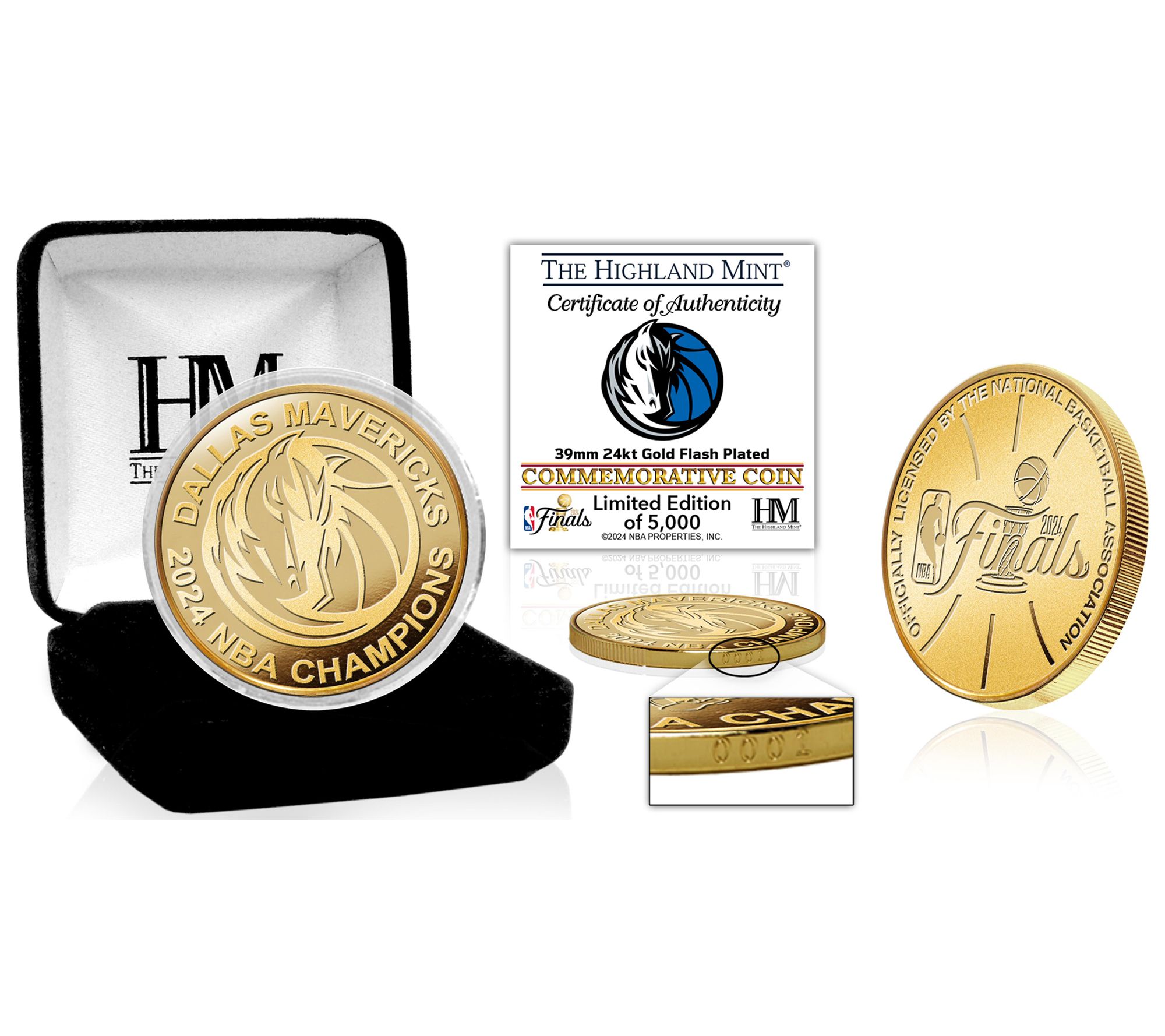 Highland Mint 2024 NBA Champions Gold Coin