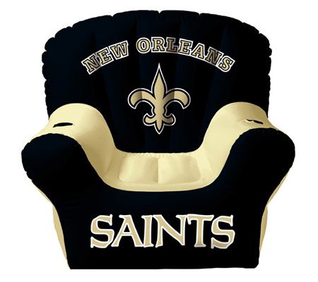 New Orleans Saints Inflatable Chair with two drink holders - QVC.com
