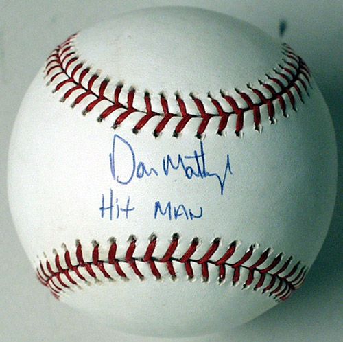 Don Mattingly Autographed Hit Man Baseball 