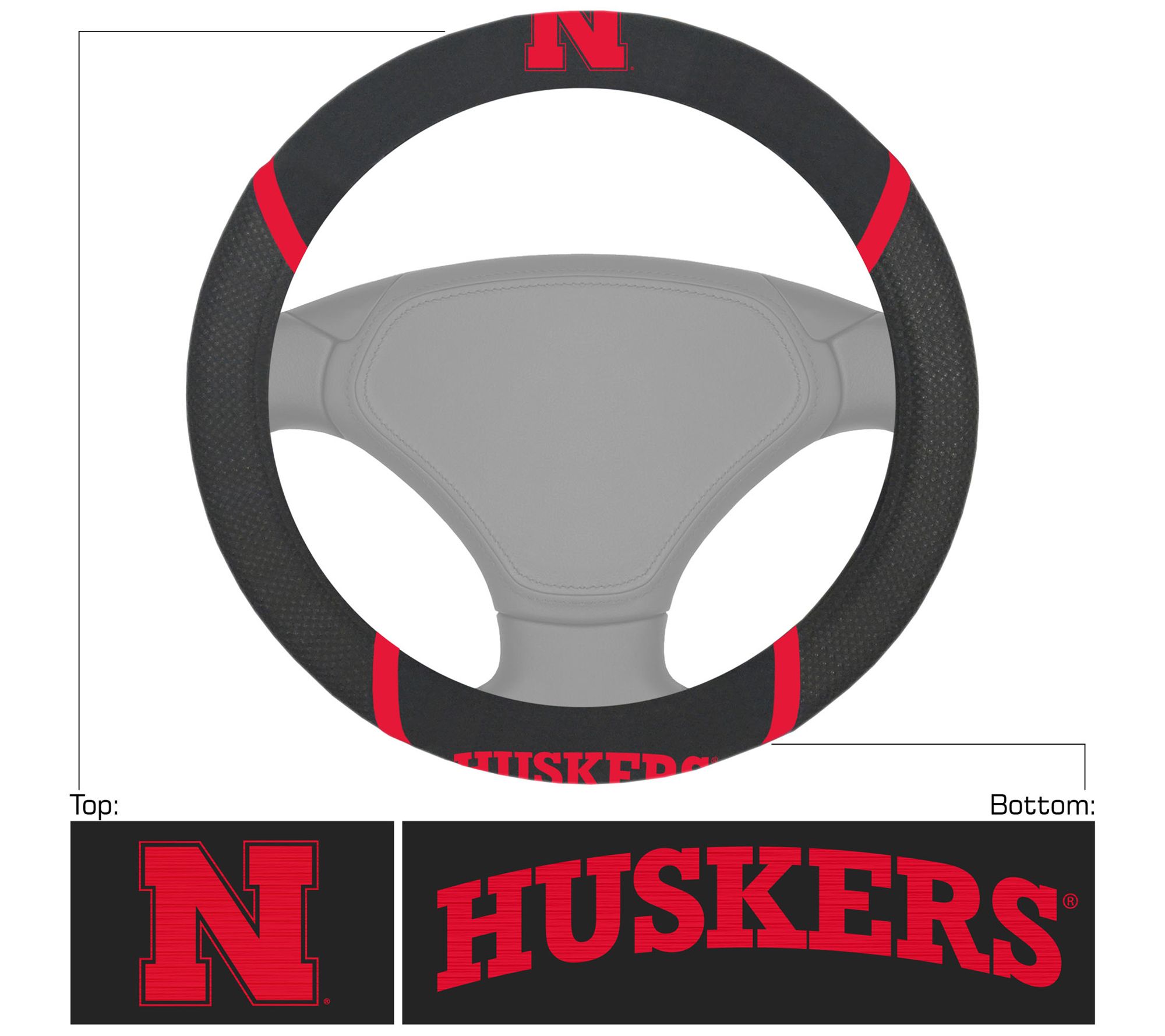 Fanmats NCAA Embroidered Steering Wheel Cover