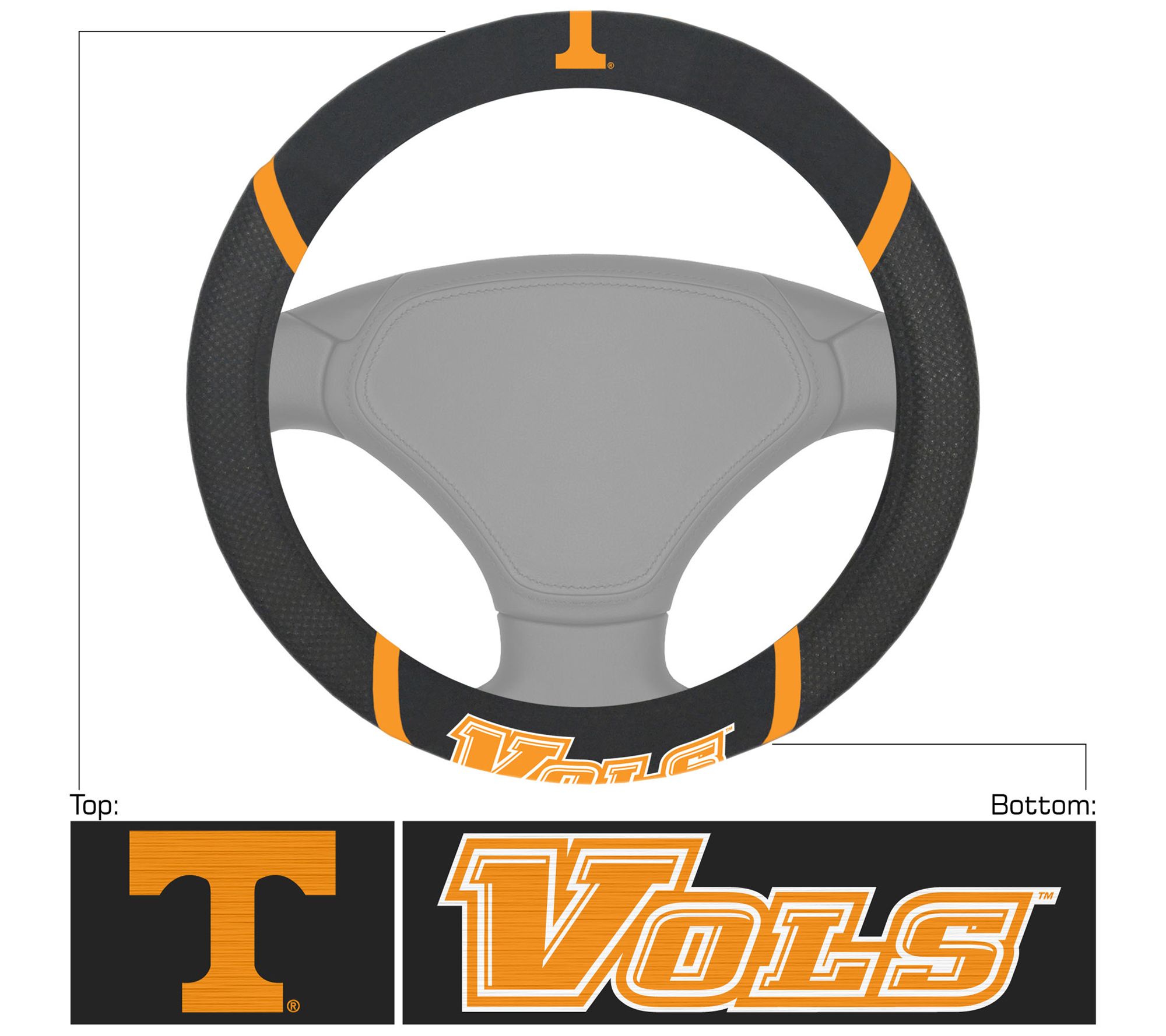 Fanmats NCAA Embroidered Steering Wheel Cover