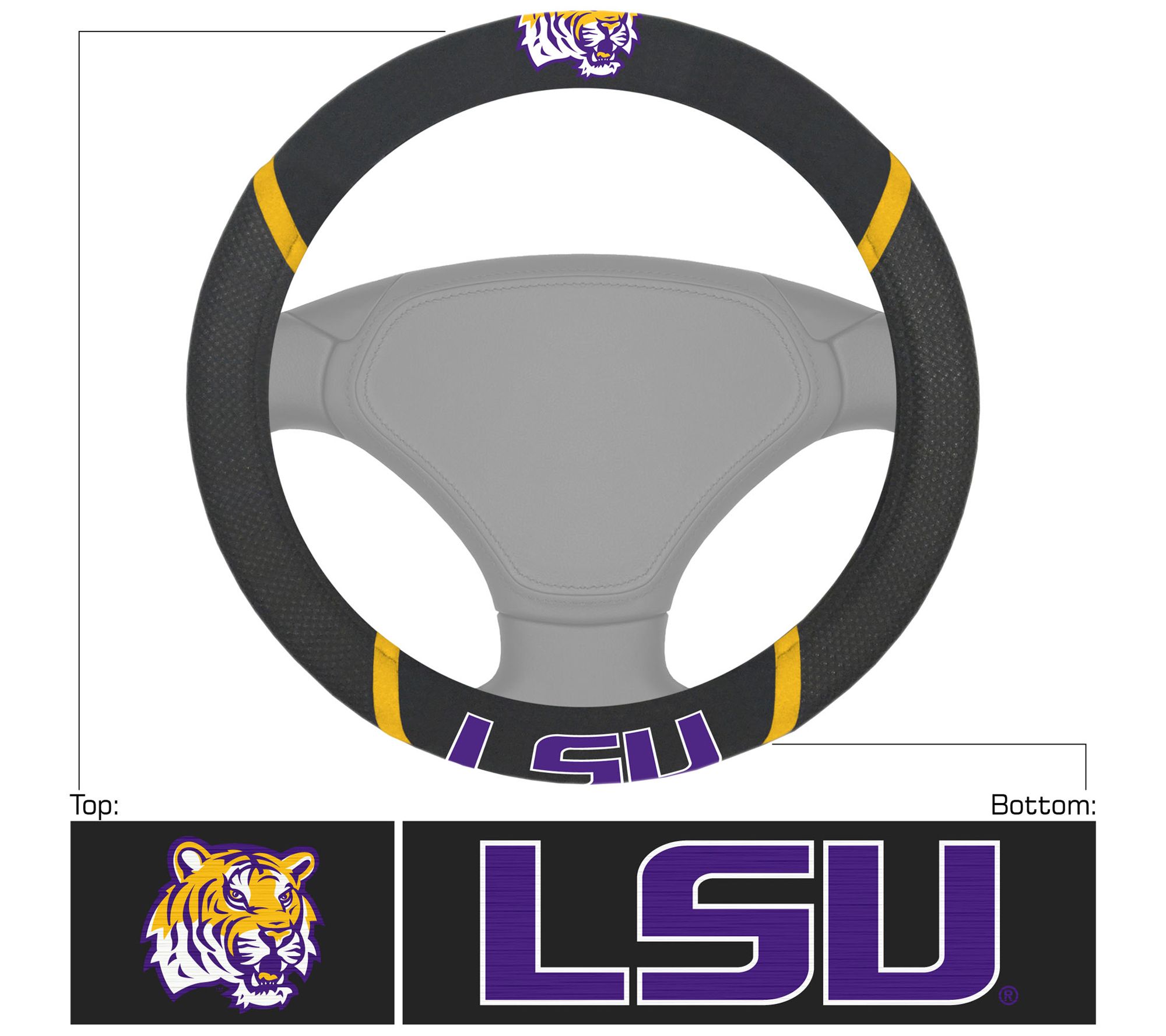Fanmats NCAA Embroidered Steering Wheel Cover