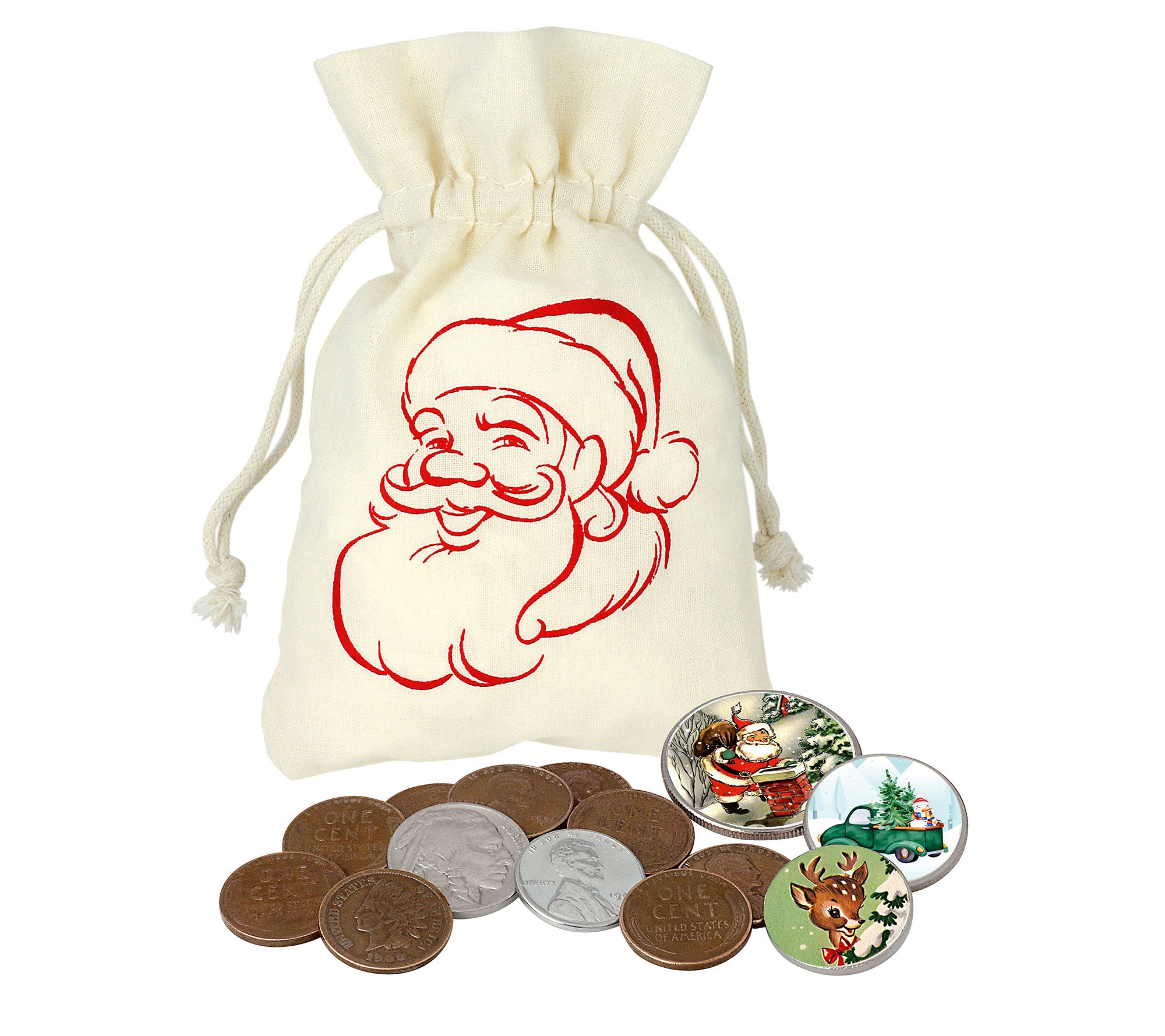 Rare Coins and Colorized Vintage Christmas CoinCollection