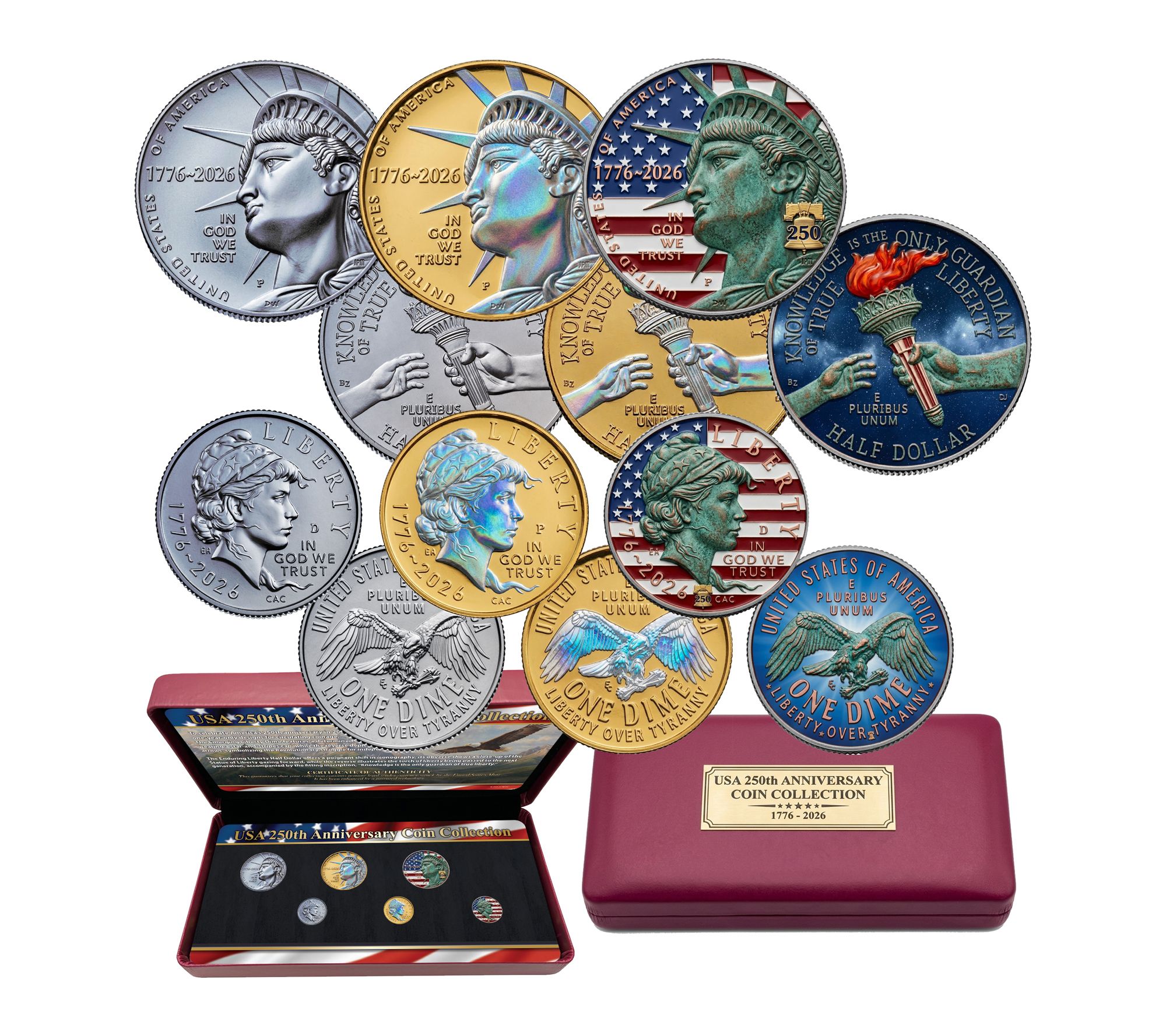 USA 250th Anniversary Enhanced Coin Collection