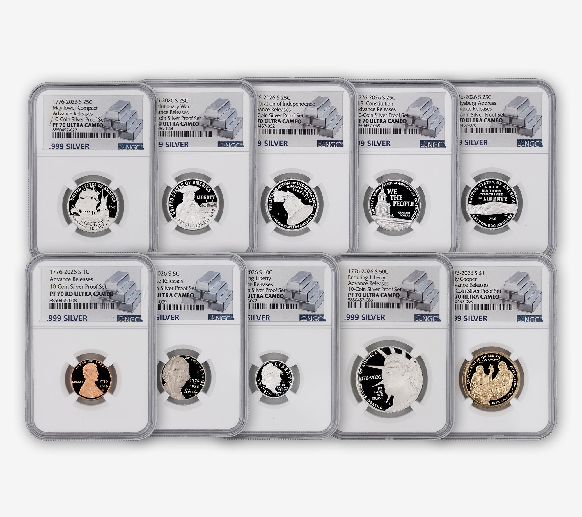 2026 Silver Proof Set Advanced Release NGC 70 Silver Bar