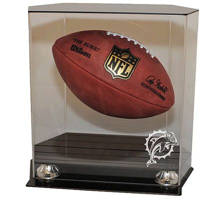 NFL Miami Dolphins Floating Football Display Case 