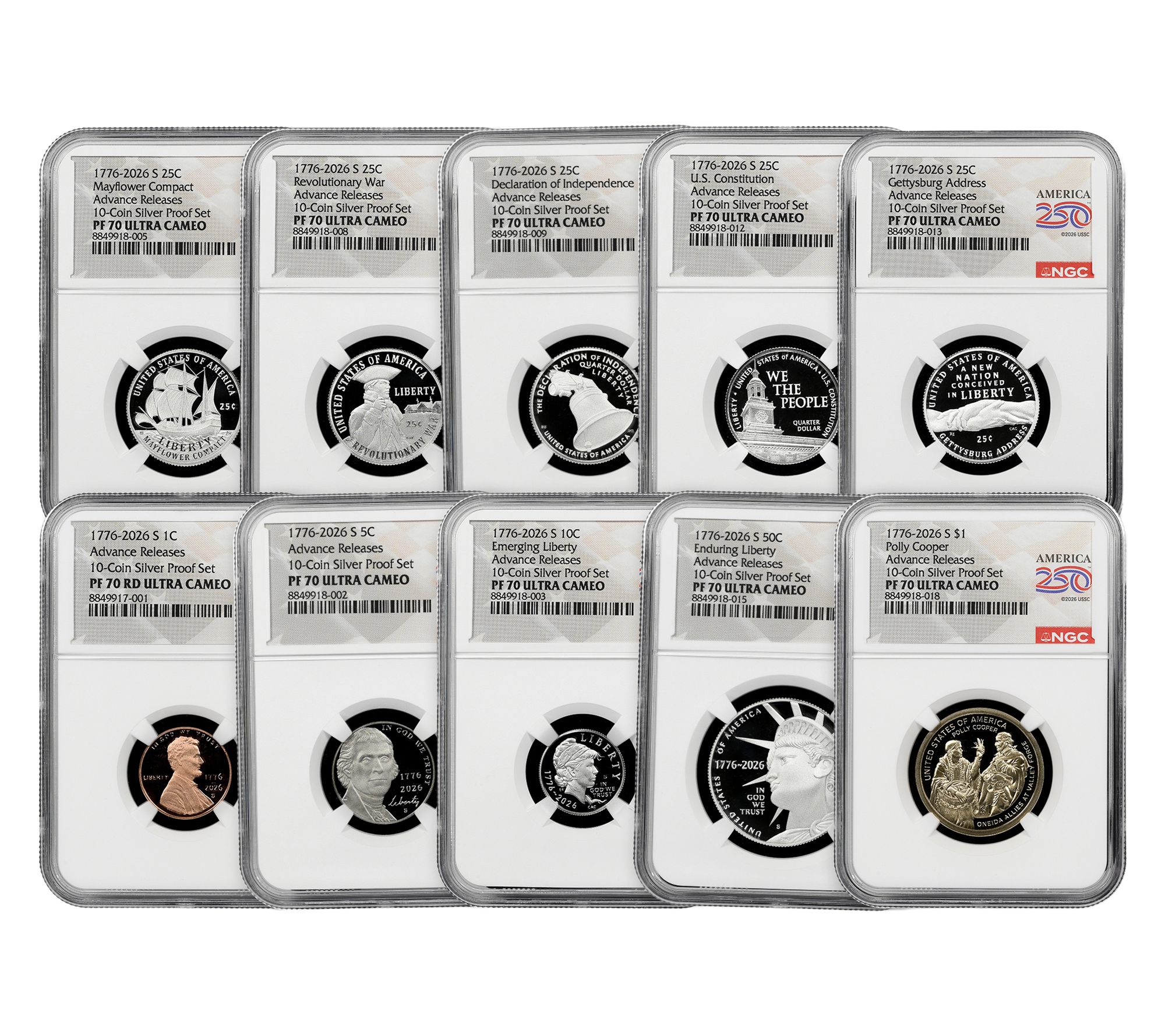 2026 Silver Proof Set Advanced Release NGC 70 America 250