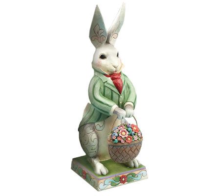 Jim Shore Large Bunny with Seasonal Baskets Statue - Page 1 — QVC.com