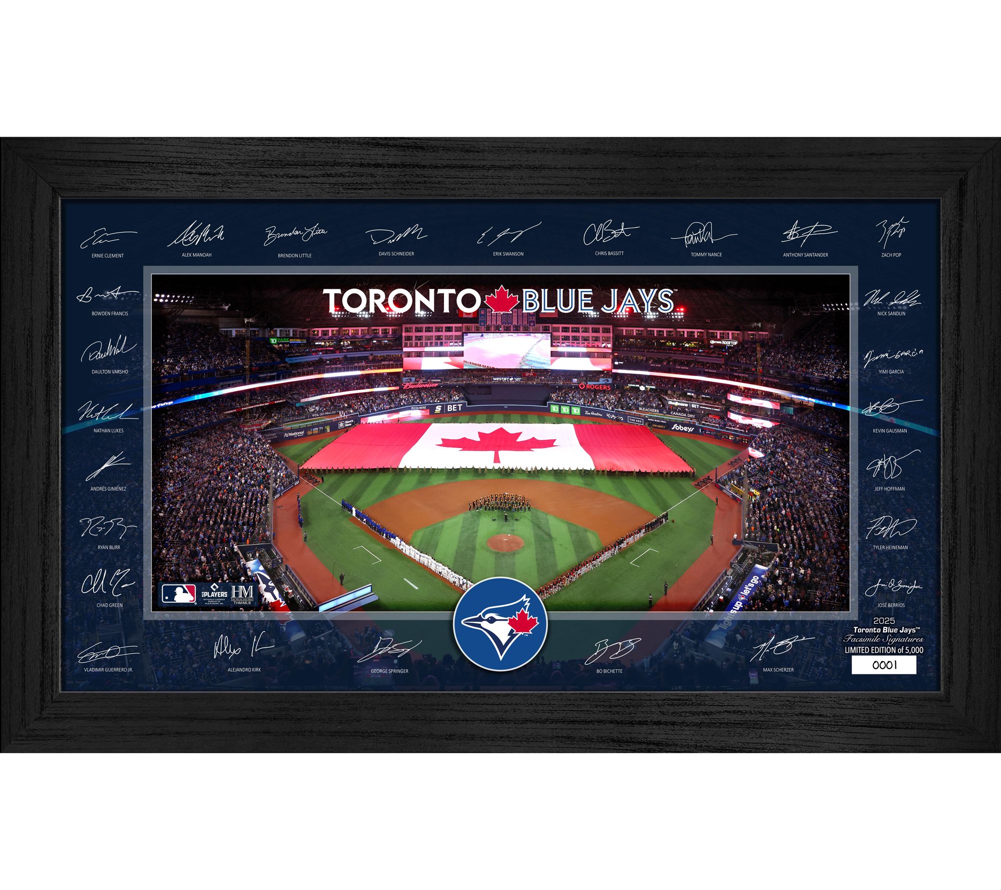 Highland Mint Toronto Blue Jays 2025 SignatureField Frame