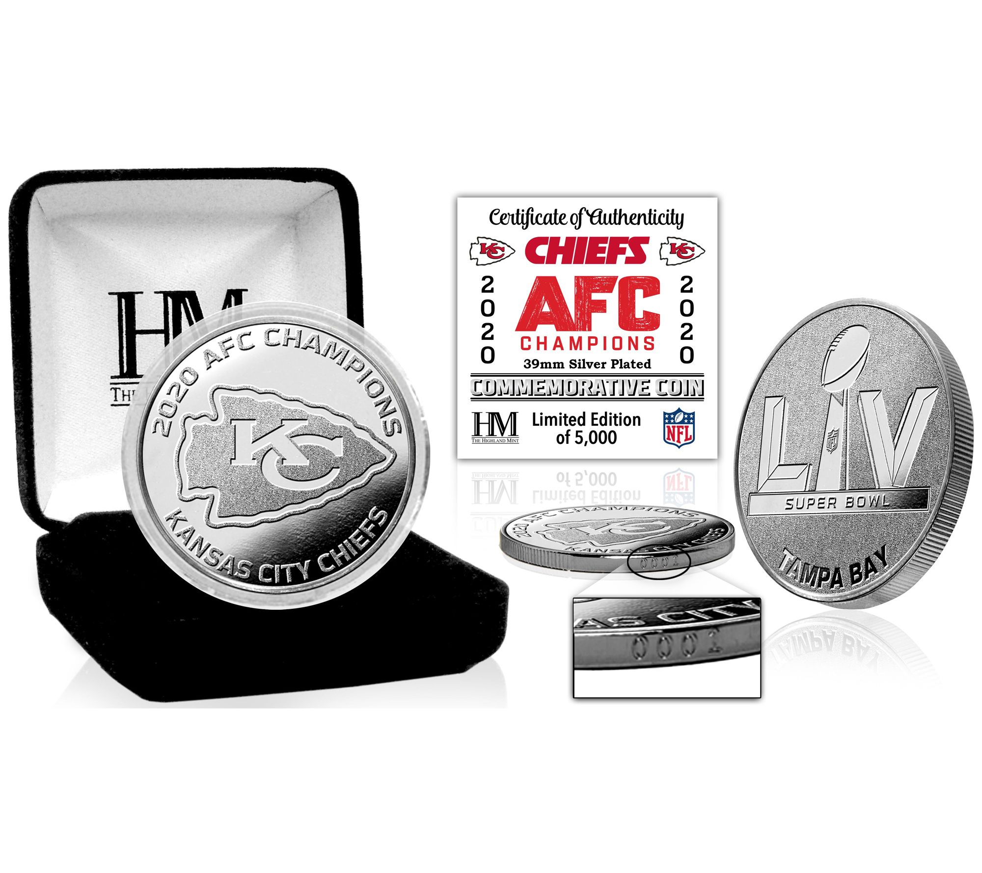 Kansas City Chiefs 2020 AFC Champions Silver Mint Coin