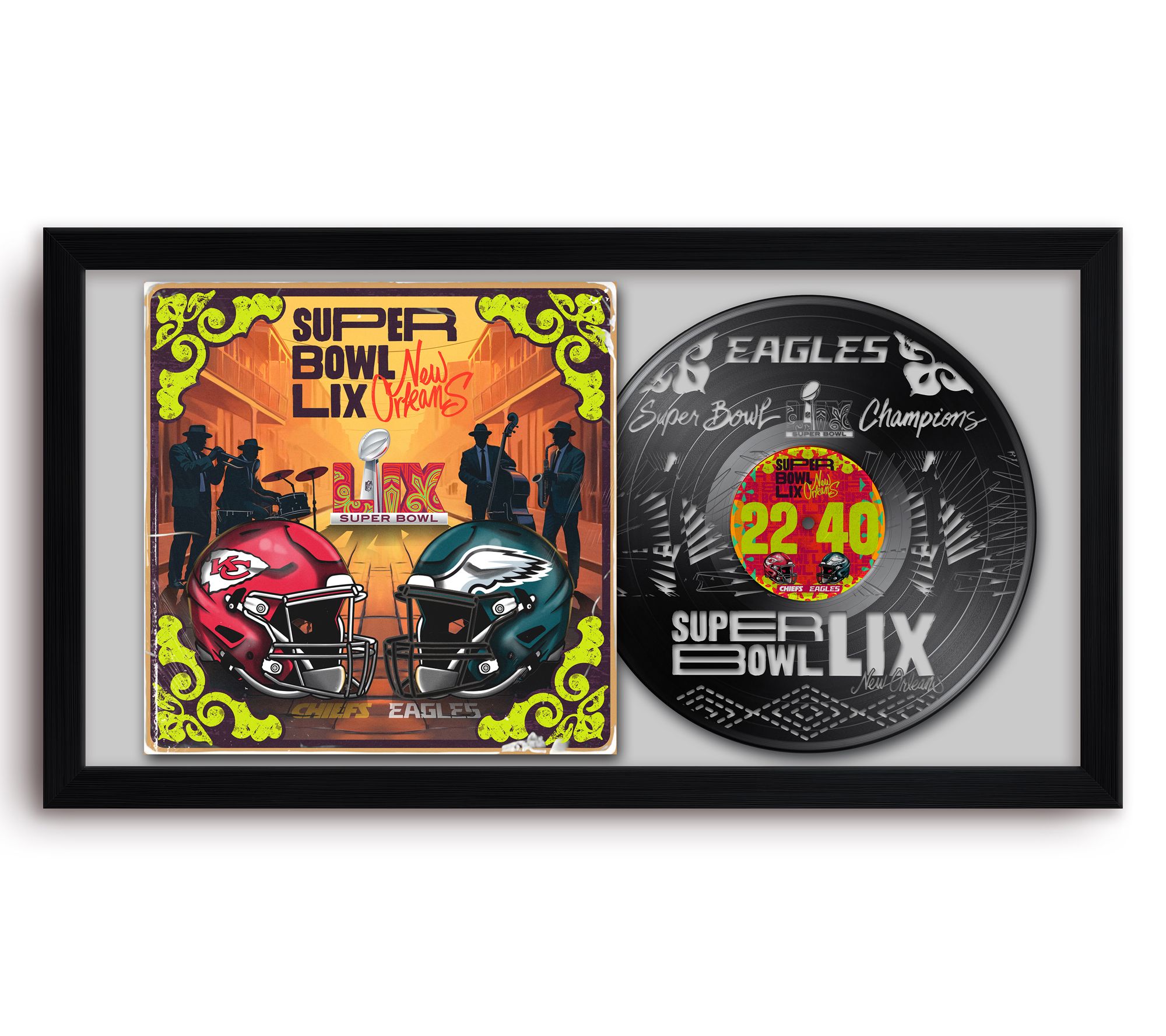 Sporticulture Super Bowl LIX Framed Eagles Art Album Print