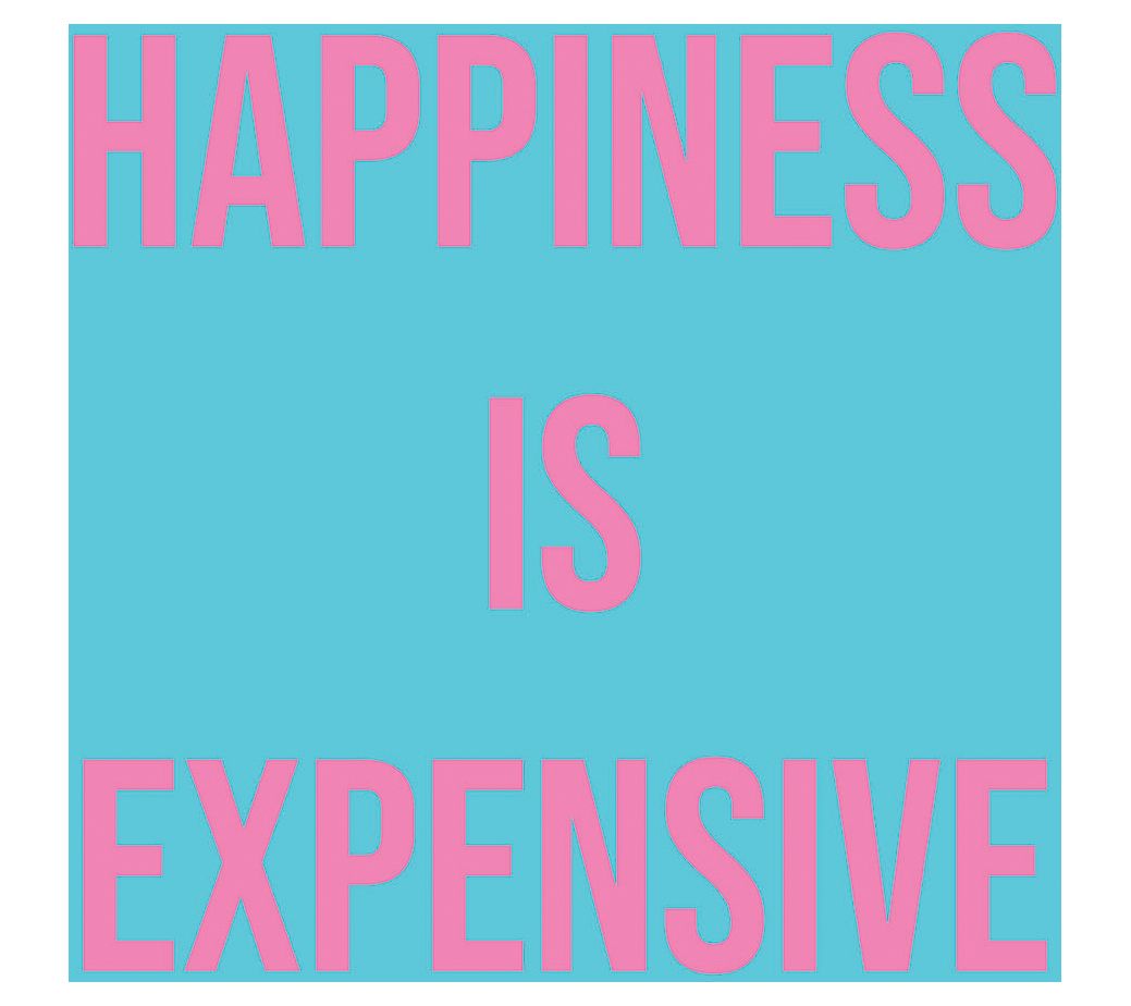 Mary Phillips Happiness is Expensive Set of 4 Cocktail Napkins