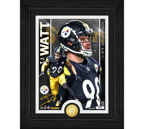 Highland Mint T.J. Watt Artist Proof Bronze Coin Photo Mint