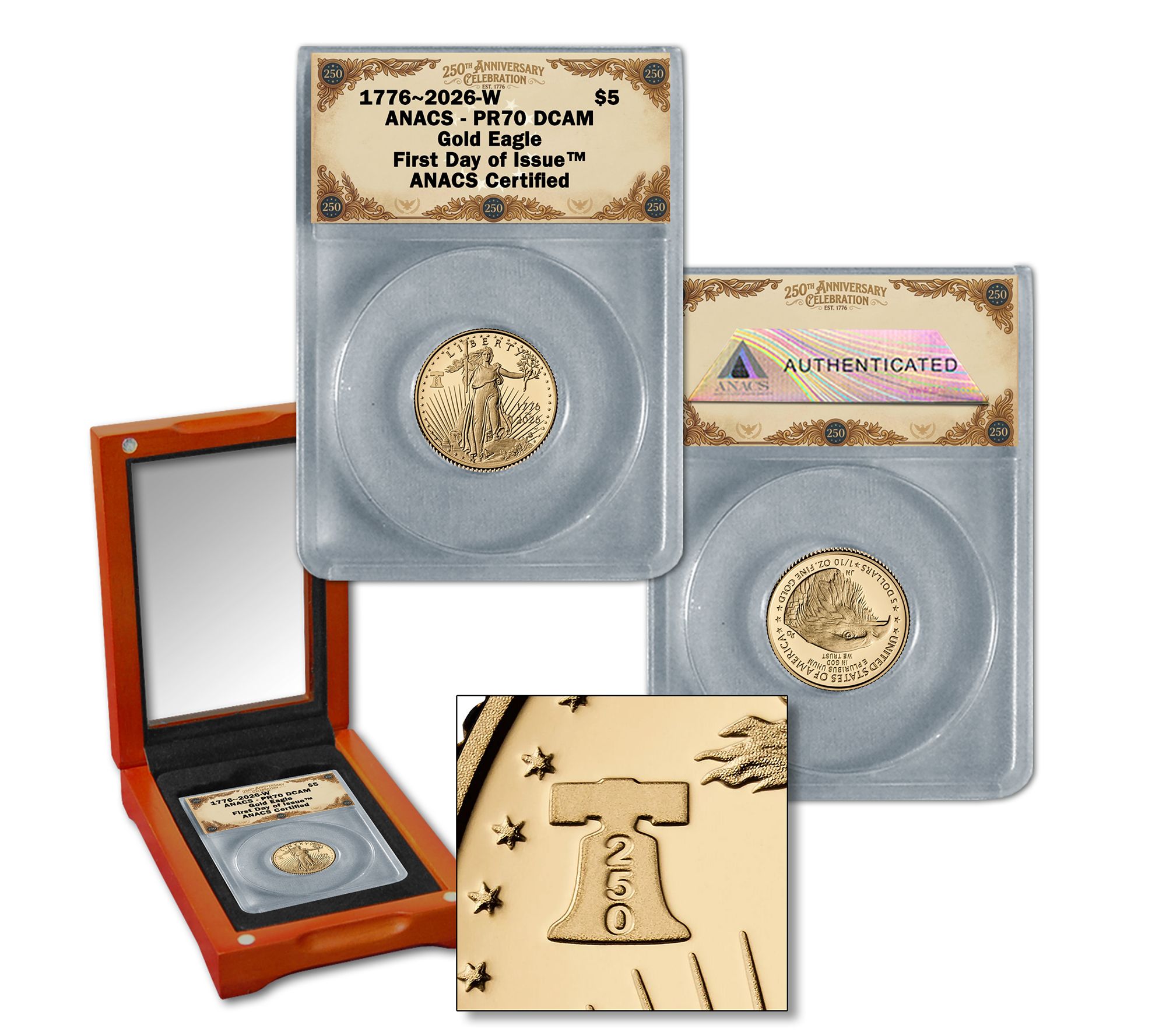 2026 Proof m5 Gold Eagle $5 Gold Eagle First Day of Issue