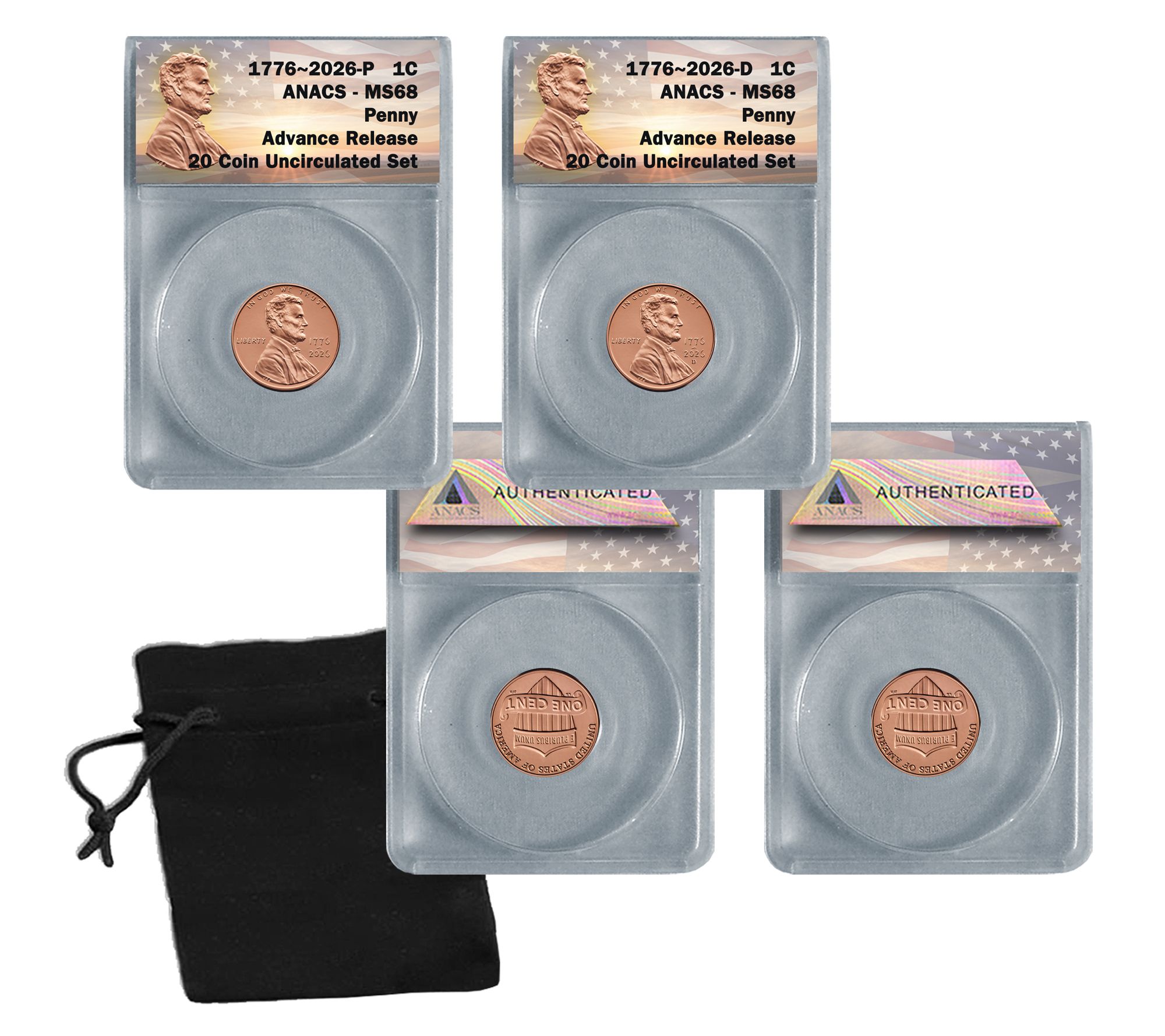 PSA8 NEAR MINT ソーナンス 124/PCG-P 2026 US Mint Set Lincoln Cents P&D Mints ANACS MS68 Adv Release